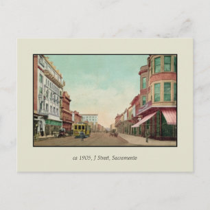 Vintage 1905 J Street, Sacramento, Kalifornien Postkarte