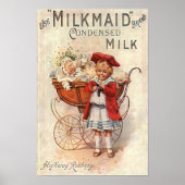Vintage 1907 Milch-Werbung Poster (Vorne)