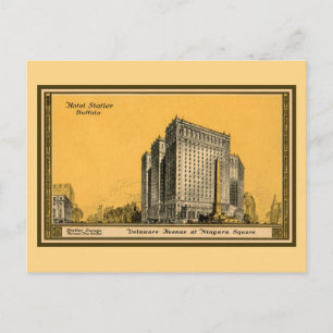 Vintage 1910 (erstes) Hotel Statler Buffalo NY Postkarte
