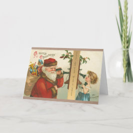 Vintage 1910er-Jahre Kleine Mädchen, die Weihnacht Karte