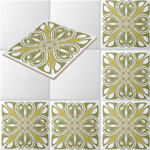 Vintage 1911 Art Nouveau Repro anpassbare Farben Fliese