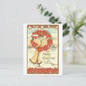 Vintage 1911, "Merry Christmas" Postcard Feiertagspostkarte (Stehend Vorderseite)