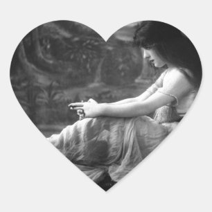 Vintage 1913 Evelyn Nesbit Herz-Aufkleber