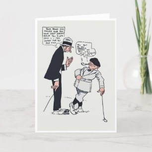 Vintage 1916 Briggs Cartoon Golfkarte Feiertagskarte