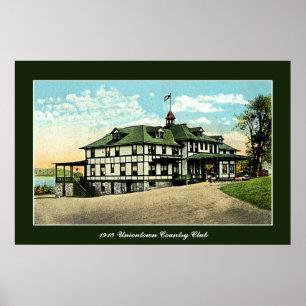Vintage 1918 Uniontown Country Club PA Poster