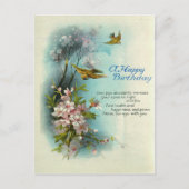 Vintage 1920 Birthday Blossom Art Postkarte (Vorderseite)