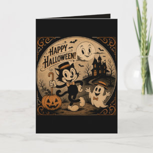 vintage 1920 Halloween-Cartoons Kunst Karte