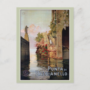 Vintage 1920 Lago di Como Lenno italienische Reise Postkarte