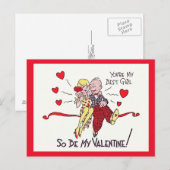 Vintage 1920er Flapper Valentine Postkarte (Vorne/Hinten)