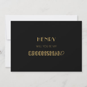 Vintage 1920er Jahre Art Deco Heiratsantragskarte  Einladung
