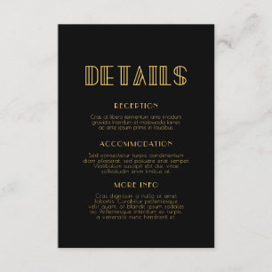 Vintage 1920er Jahre Art Deco Hochzeitsgastinforma Begleitkarte