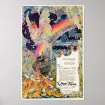 Vintage 1920er Jahre Print Ad Djer-Kiss Rainbow