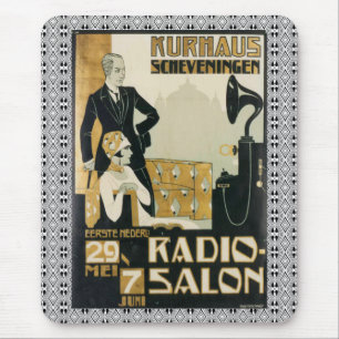 Vintage 1920er Jahre Scheveningen Niederlande Radi Mousepad