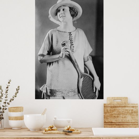 Vintage 1920er-Women's Tennis Fashion Poster (Küche)