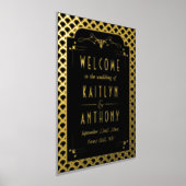 Vintage 1920's Art Deco Gatsby Wedding Welcome Foliendrucke (Ablage )