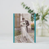 Vintage 1920s Bride and Groom Photo Postcard Postkarte (Stehend Vorderseite)