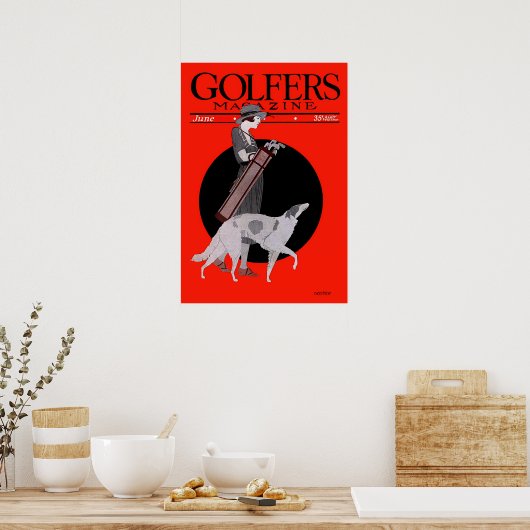 Vintage 1922-Golfdrucke Poster (Küche)