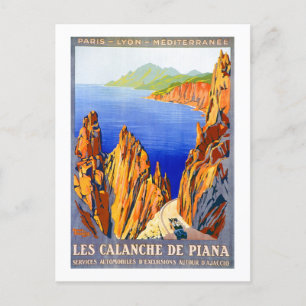 Vintage 1923 Les Calanche de Piana französisches R Postkarte