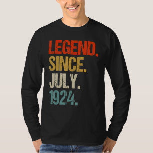 vintage 1924 99. Geburtstag retro 99 Jahre alt T-Shirt