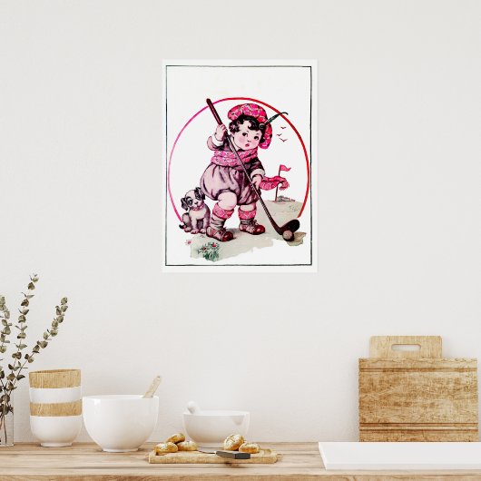 Vintage 1925-Golfdrucke Poster (Küche)