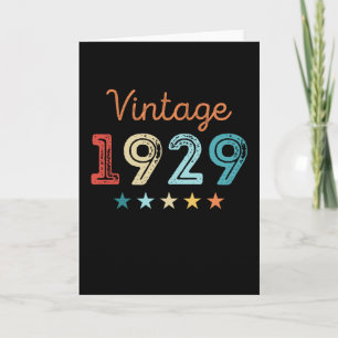 Vintage 1929 100. Geburtstag Retro-Geschenk 100 Ja Karte