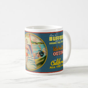 VINTAGE 1930-40er REISE-USA-THEMA Kaffeetasse