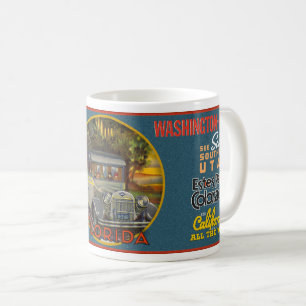 VINTAGE 1930-40er REISE-USA-THEMA Kaffeetasse