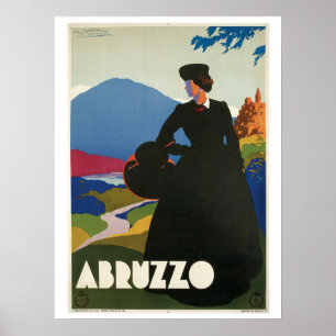 Vintage 1930 Abruzzo italienische Reise-Werbung Poster