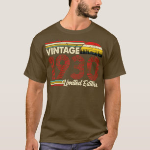 Vintage 1930 Geburtstags-Shirt Limitierte Auflage  T-Shirt