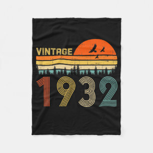 Vintage 1932 90. Geburtstagsgeschenk Männer Frauen Fleecedecke