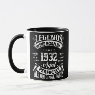Vintage 1932 Lustig 90 Jahre alte Männer Frauen 90 Tasse