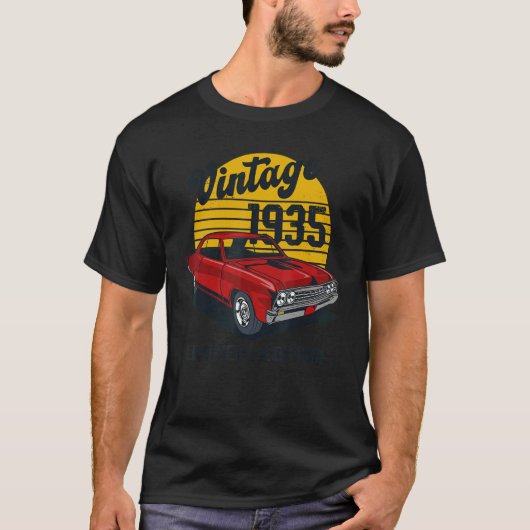 Vintage 1935 Edition 87. Geburtstag Oldtimer T-Shirt (Vorderseite)