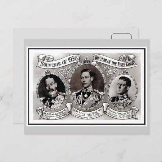 Vintage 1936 feiertagspostkarte (Vorne/Hinten)