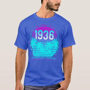Vintage 1936 Geburtstag 85. Ästhetischer Sonnenun T-Shirt