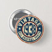 Vintage 1938 alle Vorlagen-Teile Button (Vorne & Hinten)