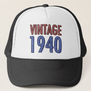 Vintage 1940 80. Geburtstag Truckerkappe