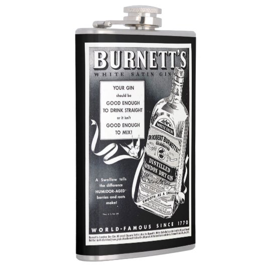 VINTAGE 1940ER-GIN-WERBUNG FLACHMANN (Rechts)