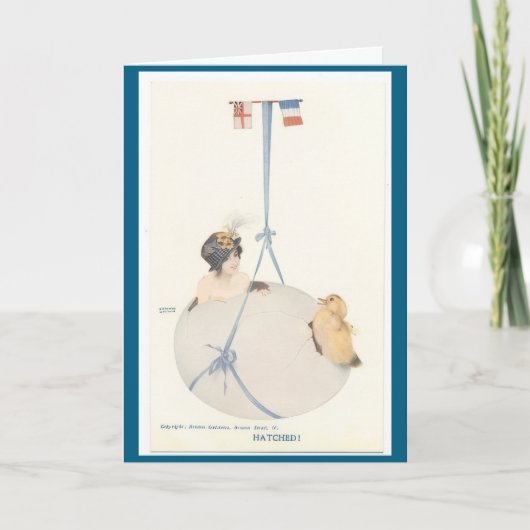 Vintage 1940s Easter Egg Nostalgia Springtime  Karte (Vorderseite)