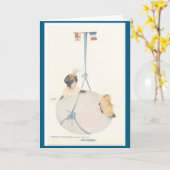 Vintage 1940s Easter Egg Nostalgia Springtime  Karte (Gelbe Blume)