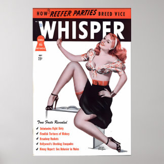 Vintage 1940s Pin-Up-Girl Poster & Leinwand Wie