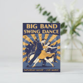 Vintage 1940s Swing Dance  Postkarte (Stehend Vorderseite)