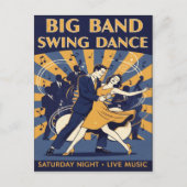 Vintage 1940s Swing Dance  Postkarte (Vorderseite)
