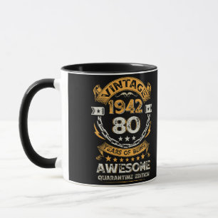 Vintage 1942 80. Geburtstag 80 Jahre Alt Tasse