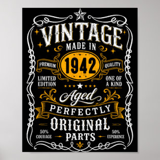 Vintage 1942 85 Jahre 85. Geburtstagsgeschenke für Poster