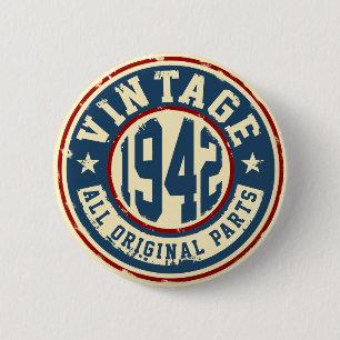 Vintage 1942 alle Vorlagen-Teile Button