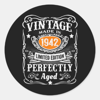 Vintage 1942 Lied Edition 85 Jahre alte Geschenke Runder Aufkleber
