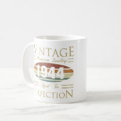 Vintage 1944 80. Geburtstag Kaffeetasse (Vorderseite Links)