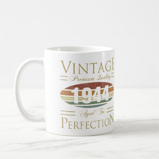 Vintage 1944 80. Geburtstag Kaffeetasse (Links)