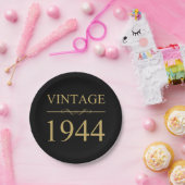 Vintage 1944 80. Geburtstag Pappteller (Party)
