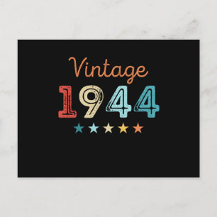 Vintage 1944 80. Geburtstag Retro-Geschenk 80 Jahr Postkarte